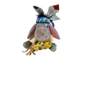 Disney Eeyore Plush. Thanksgiving 2003. Native Costume With Corn With Tags